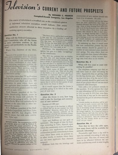 “Television’s Current And Future Prospect”