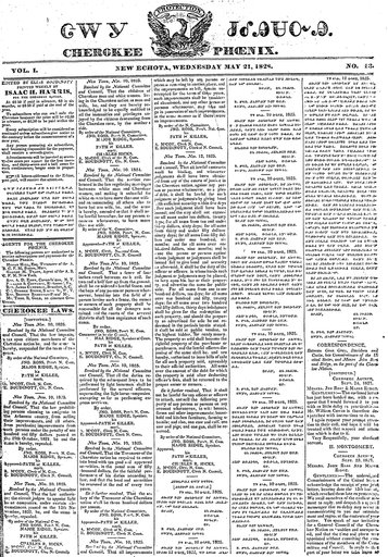 The Cherokee Phoenix, Feb. 21, 1828