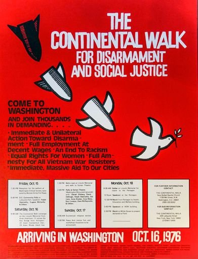 The Continental Walk for Disarmament and Social Justice Poster