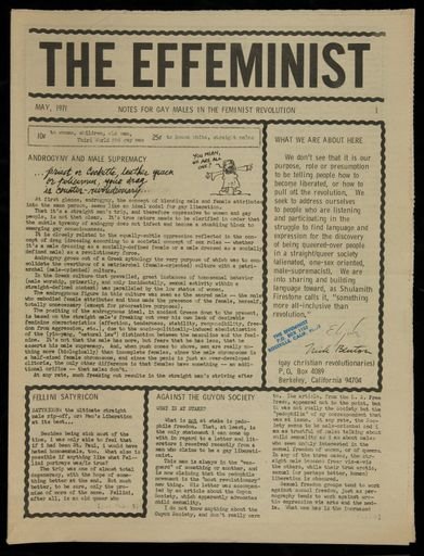 The Effeminist; no. 1