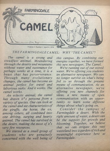 The Farmingdale Camel (Vol. 1, No 1, 1978)