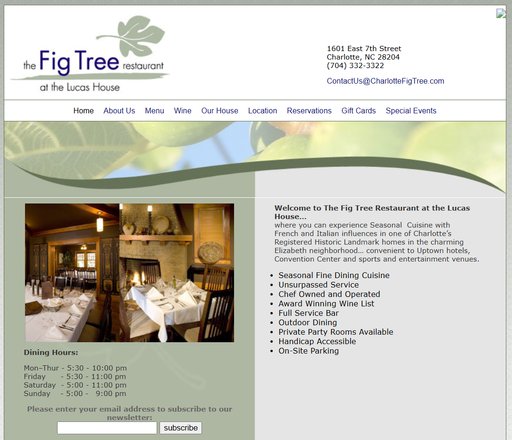 The Fig Tree Website Snapshot from December, 2011.