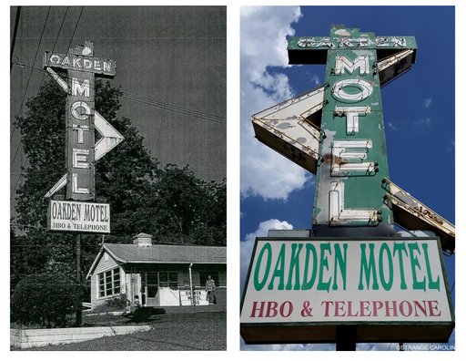 The Oakden Motel Sign