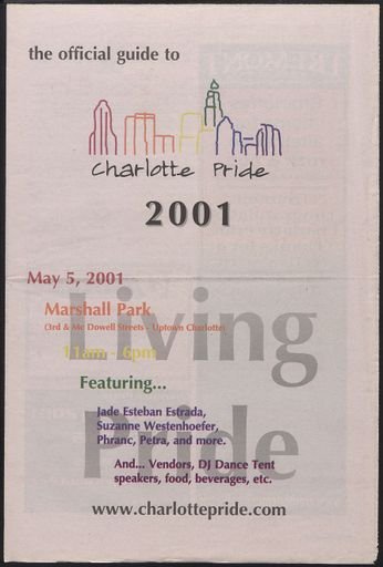 The Official Guide to Charlotte Pride 2001
