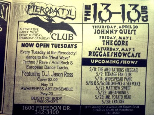 The Pterodactyl Club &amp; The 13-13 Club Ad