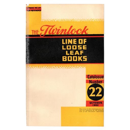 The Twinlocks Art Deco Catalogue Cover