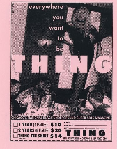 Thing Magazine Flyer Featuring RuPaul; Spring, 1993