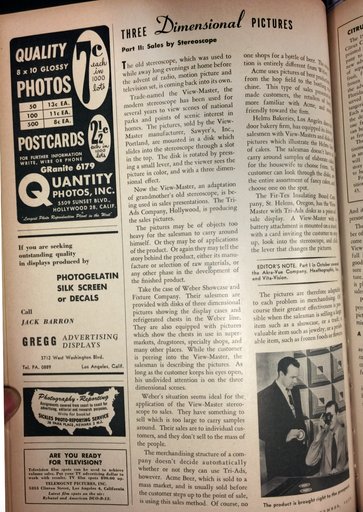“Three Dimensional Pictures, Part II: Sales by Stereoscope”