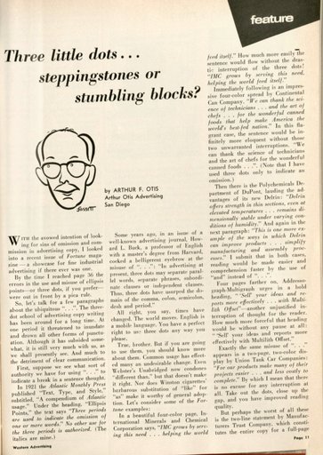 “Three little dots... stepping stones or stumbling blocks?“