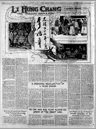 Tribute to Li Hung Chang, The Sunday Call, 1901