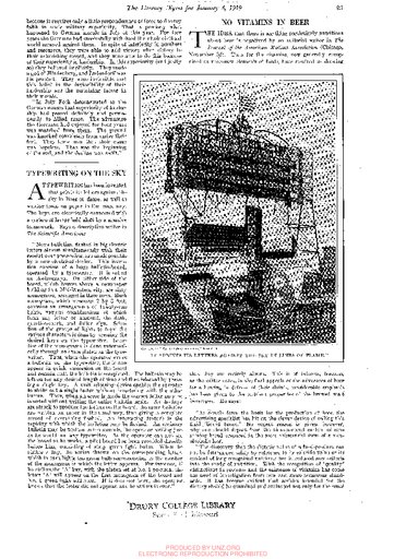 Typewriting on the Sky