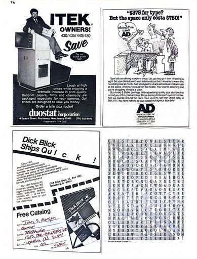 U&lc typeface advertisement 