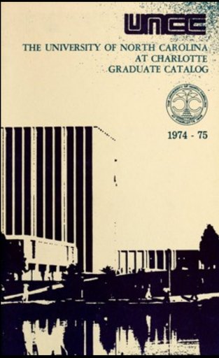 UNCC Graduate Catalog 