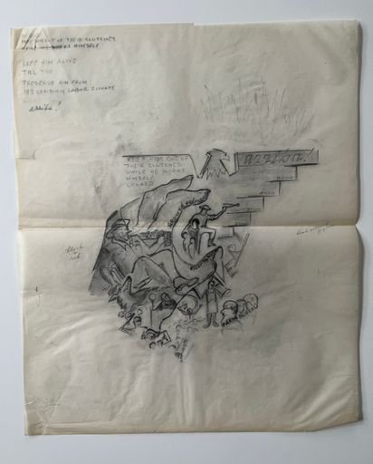 United Farm Workers propaganda process sketches