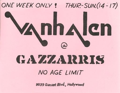 Van Halen @ Gazzarri's 1974