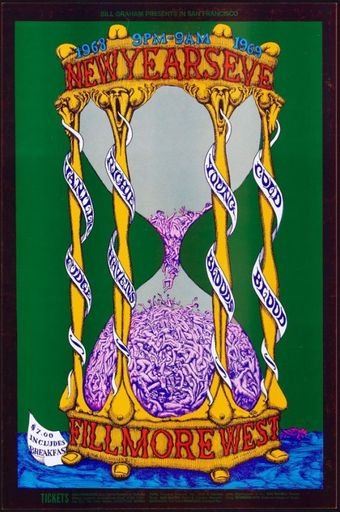 “Vanilla Fudge, Richie Havens, Youngbloods, Cold Blood, December 31, Fillmore West” concert poster