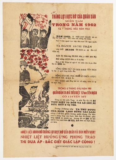 “Viet Cong” Army Victories Propaganda Poster