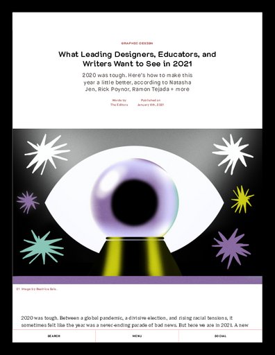 What Leading Designers, Educators, and Writers Want to See in 2021