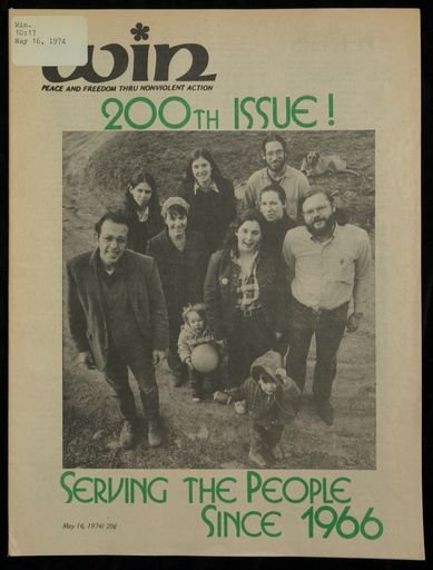 Win Peace and Freedom Through Nonviolent Action; vol. 10, no. 17