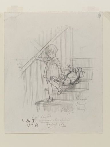 Winnie the Pooh Original Pencil Drawing