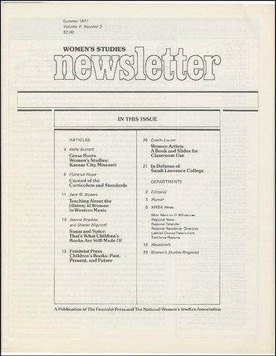 Women's Studies Newsletter, vol. 5, no. 3