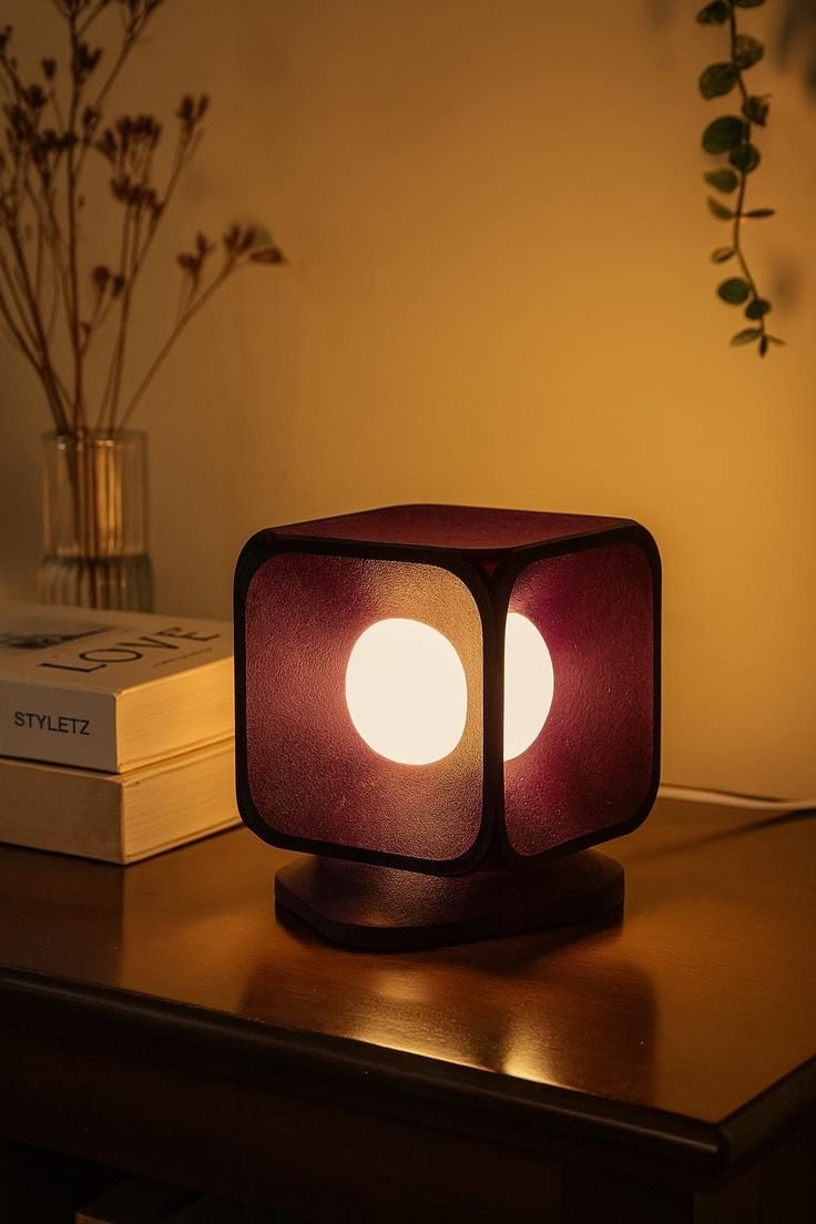 Sculptural Table Lamp: Minimalist Geometric Abstract Lighting