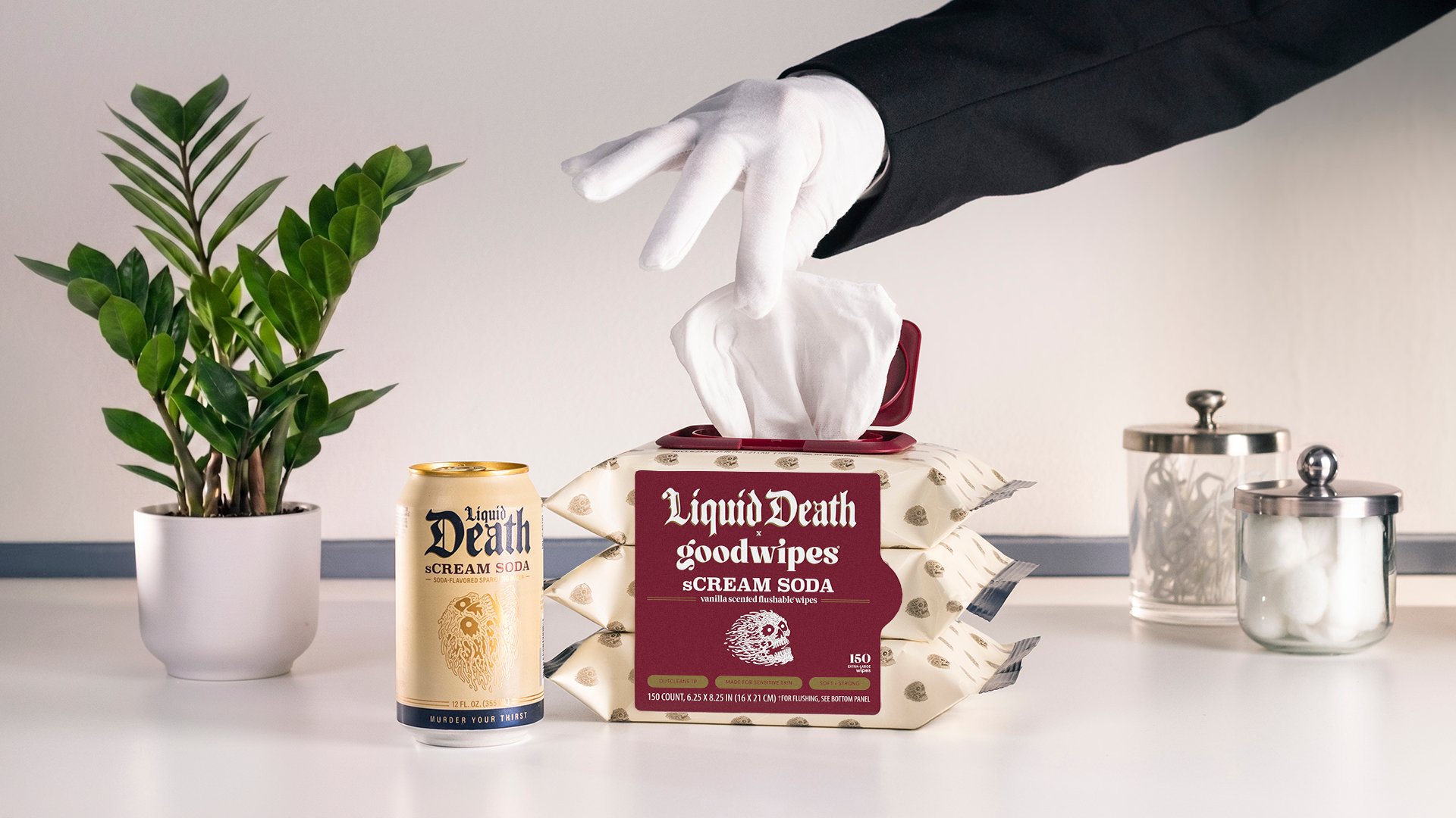 Murder Your Bathroom: Liquid Death Partners with Goodwipes for sCream Soda Flushables