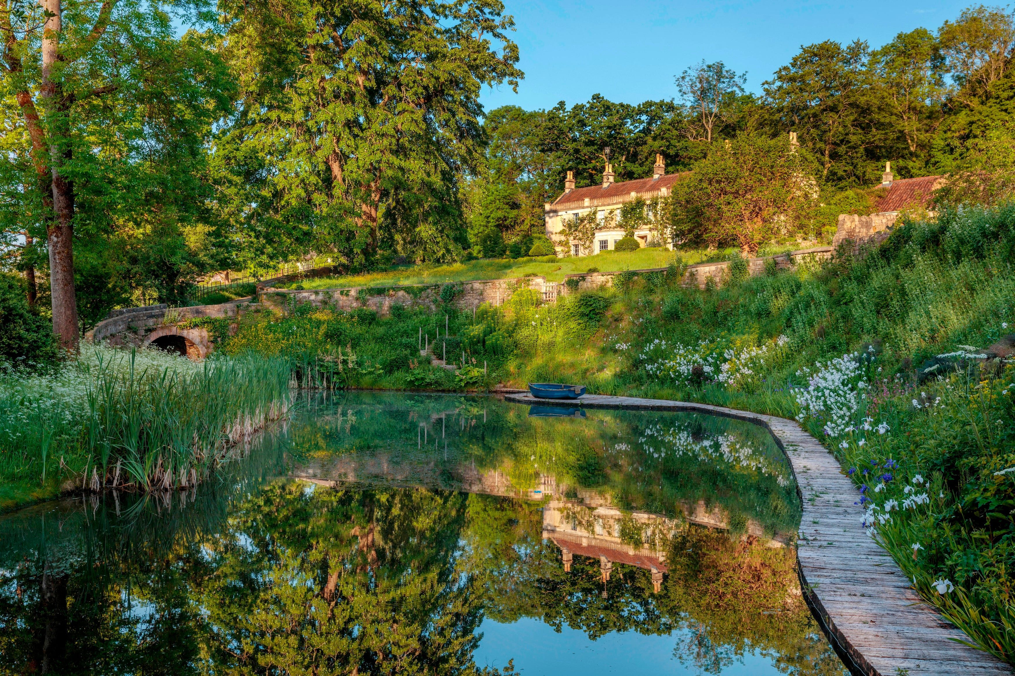 Two Former Set Builders Transform a Historic English Canal Site Into a Cinematic Garden Estate